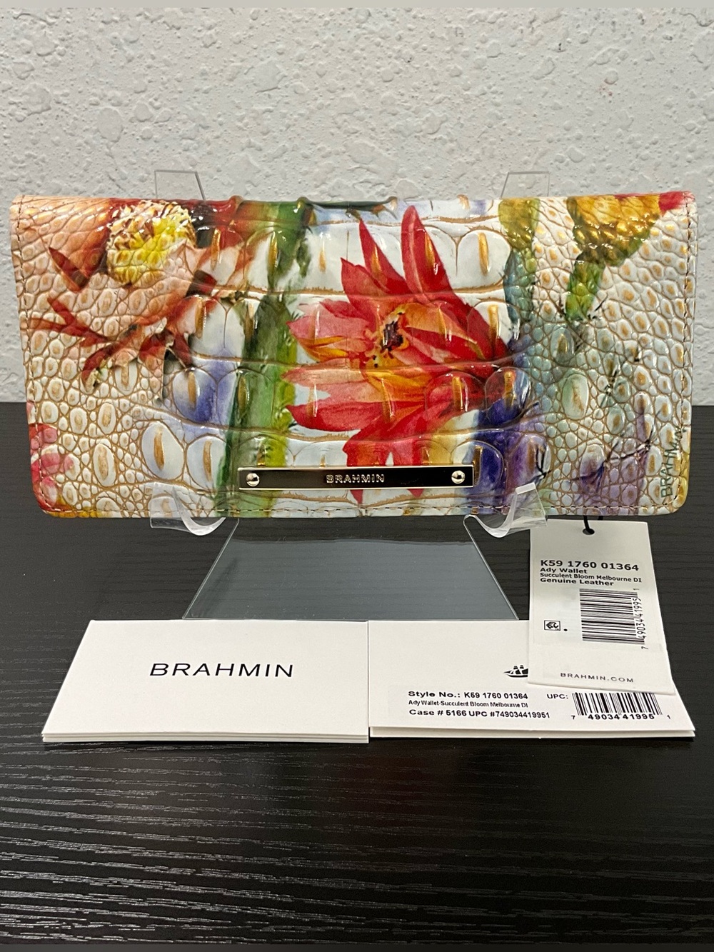 Brahmin Ady SUCCULENT BLOOM MELBOURNE DI Floral Slim Wallet
